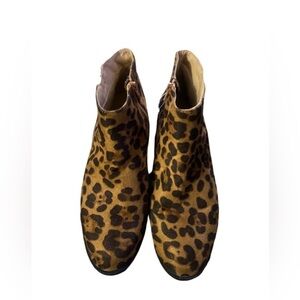 Time& tru Leopard Print Ankle Boots size 10